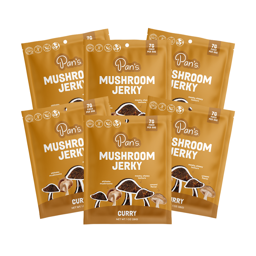 Curry Mushroom Jerky - Single Serve Pack V4