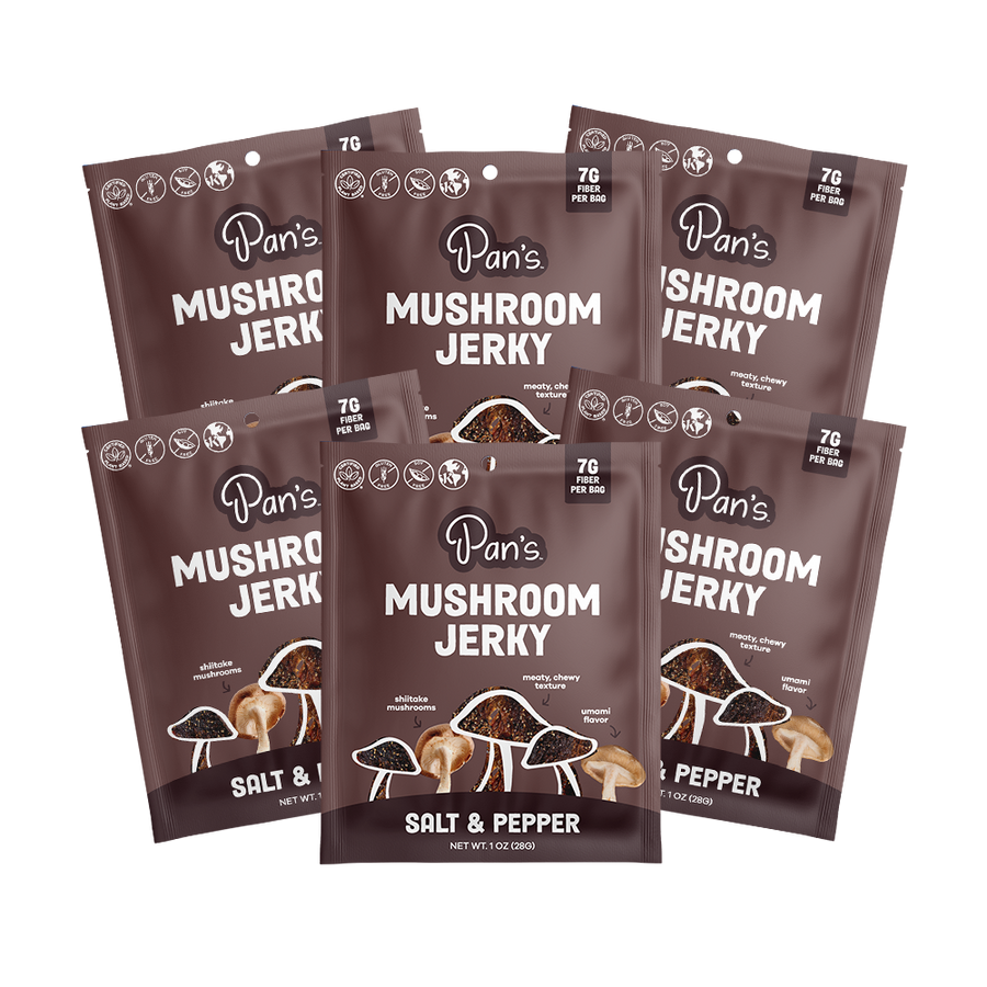 Salt & Pepper Mushroom Jerky - Single Serve Pack E4